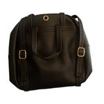 Woman's Teen Black Mini Bow & Buckle Backpack Zip Up New Photo 1