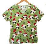 Sb Scrubs SB Scrub Christmas Penguins Scrub Top‎ Size XS Holiday Festive Work Style Photo 0