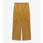 ZARA  High Waisted Straight Leg Cargo Pants in Toffee Photo 3