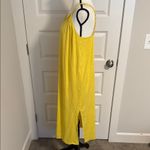 Hem & Thread | Yellow Dress with Braided Spaghetti Straps. Slit on Both Sides. Photo 2