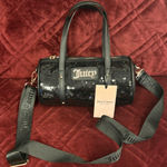 Juicy Couture  Black Sequin‎ Barrel Satchel Bag Y2K Crossbody Handbag Purse NWT Photo 0