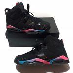 Air Jordans Girls Air Jordan 6 Retro (GS) Black/Pink Flash-Marina Blue Nior/PKFLSH-MAR 7Y Photo 0