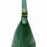 Coach VINTAGE Dark Green Leather Duffle Sac XL Crossbody Bucket Bag USA 9085 COA Photo 3