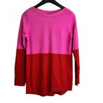 Apt. 9  Red Pink Block Cozy Casual Small Sweater Photo 1