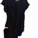 Umgee  Black Dress or coverup and raw hem bottom M Photo 2