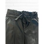 VERO MODA  Women's Medium Pants Eva Paperbag Faux Leather Ankle‎ Black Photo 1