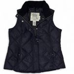 Eddie Bauer Down Puffer Vest Womens Small Black 700 Fill Power Quilted Full Zip Photo 0
