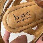 B.O.C. Brown Leather Strappy Cork Wedge Sandals Womens 6 Beachy Strappy Heels Tan Photo 5