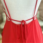 Lush Clothing Lush Romper Red Backless Chiffon Sleeveless M Dressy Party Vacation Cocktail Photo 7