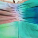 NWT Citrus Tie Dye Blue Pink Yellow Peach Ruched Waistband Swim Boy Shorts Large Photo 1