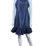Samantha Treacy Navy Blue Taffeta Cocktail Dress Size 6 Photo 10