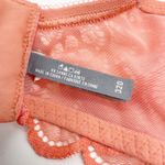 Aerie  Womens 32D Real Good Underwire‎ Bra Coral Pink Lace Molded Cups Push Up Photo 6