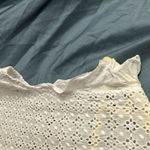 Kate Spade : White Cotton Blend Embroidered Eyelet Sleeveless Top- M Photo 7