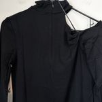 Susana Monaco NWT Mock Neck Cutout Shoulder Black Dress - Medium Photo 5
