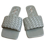 Soda  Green Summer Flat woven Sandals Mules slides trendy faux leather Sz 7.5 Photo 1