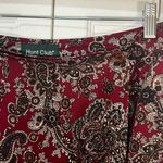 Hunt Club Dark Burgundy Paisley Wrap Skirt Photo 5
