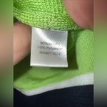 Ming Wang  Green Zip Green Textured Floral Jacket Black Trim Small Photo 3