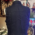 Nikki Valentine, Irish linen Black Sleeveless Button Photo 7