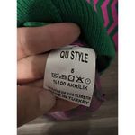 Qu Style Retro Funky Cardigan Sweater One Size Pink Green Contemporary Modern Photo 2