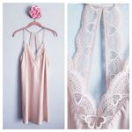 Flora Nikrooz  Champagne Satin Heart Detail Lace Chemise Nightgown Photo 1
