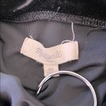 Madewell Velvet Mockneck Tee Black Size XS Style H2606 Short Sleeve Top Holiday Photo 3