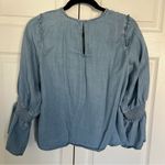 ZARA Woman Premium Denim Collection Chambray Bell Sleeve Size M Photo 7
