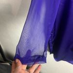 Victoria's Secret Vintage Victoria Secret M/L Nightgown Purple Pearl Button Down Sheer Sleeves Photo 2