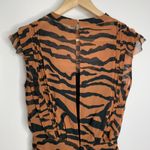ALL SAINTS Hali Zephyr Zebra Print Mini Ruched Dress Womens 4 Photo 6