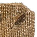 Foreign Vintage Gold Leaf Embellished Beaded Clutch Small Purse Photo 2