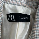 ZARA  double breasted blazer sz XL white pink blue Photo 5