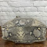 Michael Kors  Fulton Black Python Embossed Leather Hobo Shoulder Bag Photo 4