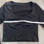 NWOT OQQ Sweetheart Ruched Cropped Long Sleeve Activewear Top Photo 4