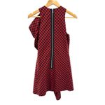 NWT Petersyn Ariana Arona Gingham Ruffle Asymmetrical Dress Red Black XS Size undefined Photo 7