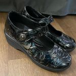 Easy Street Easy Wear  Women Comfort Work Shoes Size 8.5 Black Metallic Mary Jane Photo 0