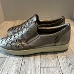 Ecco  Women’s Soft 7 Woven Leather Slip On Sneakers Metallic Bronze Size 8M Photo 2