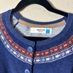 Anthropologie  Sparrow Fair Isle Floral Sweater with Tie Size Medium Photo 2