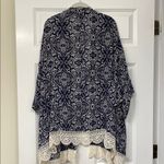 Xhilaration  Blue and Cream Paisley Kimono Photo 6