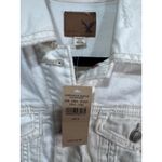 American Eagle Outfitters White Distressed Denim Jacket Women Size S Photo 1