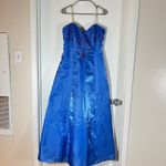 Vtg Y2K Beaded Gown Dress Sz 11/12 Fairycore Mesh Dreamy Ethereal Mermaidcore Blue Photo 1