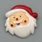 Vtg Santa Claus Plastic Brooch Pin Unmarked Christmas Fashion Costume Jewelry Size 0 Photo 0