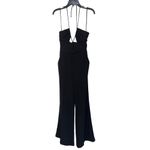 SIMKHAI Gala Plisse Cut Out Jumpsuit in Black 2 Small New Womens Outfit Photo 3