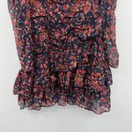 Ulla Johnson Cecily Cosmos Print Long Sleeve Tiered Ruffle Mini Dress Sz 2 Photo 4
