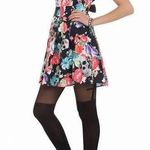 Iron fist Roaming Hearts Skull Floral Print Fit & Flare Jersey Mini Dress Size M Photo 0