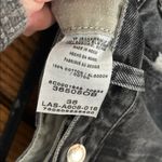 Wrangler Vintage High Rise Mom Jeans Washed Black Denim Bermuda 9” inseam 36 Photo 3