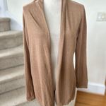 J. McLaughlin Tan Roll Hem Long Sleeve Long Ling Cotton Cardigan Photo 0
