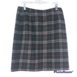 Charter Club VTG Wool Chelsea Campbell Black Red Plaid Wrap Skirt 10 Photo 1