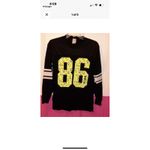 Victoria's Secret Pink Campus Mesh Tee Shirt Black Floral Neon Citrus Logo XS Photo 2