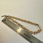 silver and gold tone bow necklace Photo 6