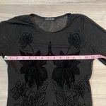 Love Culture  Sheer Black Floral Long Sleeve Onesie -See Measurements Photo 8