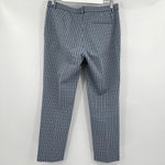 Theory Treeca 4 Blue Check Screen Viscose Trouser Dress Pants Women's Size 6 Photo 4